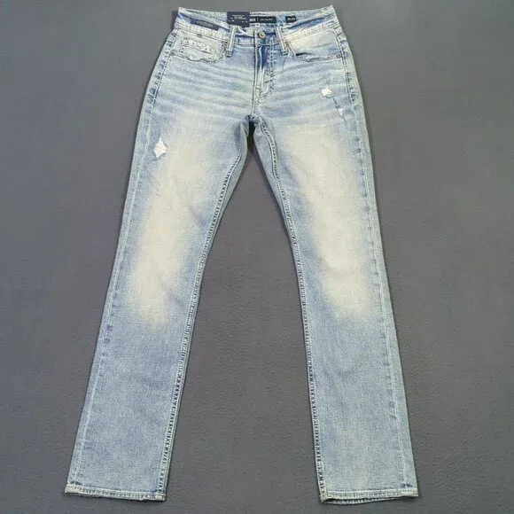 BKE Jeans Men's 28x32 Blue Jake Straight Leg Distressed Denim NWT